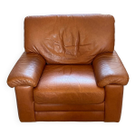 Fauteuil chauffeuse cuir années 80 Fauteuil chauffeuse cuir années 80
