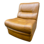 Fauteuil chauffeuse lounge cuir vintage 1970 beka club Fauteuil chauffeuse lounge cuir vintage 1970 beka club