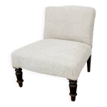 Fauteuil chauffeuse tissu bouclettes Fauteuil chauffeuse tissu bouclettes
