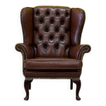 Fauteuil chesterfield traditionnel anglais en cuir Fauteuil chesterfield traditionnel anglais en cuir