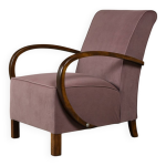 Fauteuil club art d�co, enti�rement restaur�, pologne, ann�es 1930