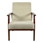 Fauteuil club beige vintage, ann�es 70