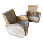 Fauteuil club en bois
