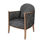 Fauteuil club en bois et tissu Fauteuil club en bois et tissu