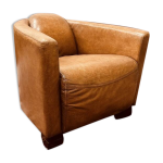 Fauteuil club vintage en cuir de mouton Fauteuil club vintage en cuir de mouton