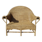 Fauteuil colonial en rotin et bambou Fauteuil colonial en rotin et bambou