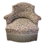 Fauteuil crapaud fleuri