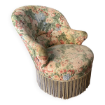 Fauteuil crapaud fleuri