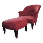 Fauteuil crapaud et repose pieds