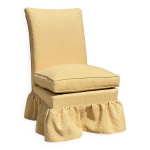 Fauteuil crapaud tissu tapissier vintage