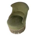 Fauteuil crapaud en velours