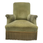 Fauteuil crapaud en velours d'poque napolon iii 19me
