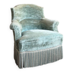 Fauteuil crapaud en velours vert