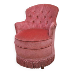 Fauteuil crapaud velours vieux rose Fauteuil crapaud velours vieux rose