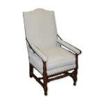 Fauteuil  crmaillre d'poque louis xiv en noyer