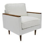 Fauteuil cube original des annes 70, entirement restaur, boucl blanc