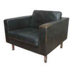 Fauteuil en cuir cor, années 1950 Fauteuil en cuir cor, années 1950