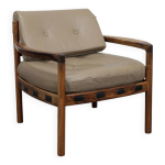 Fauteuil en cuir moderne du milieu du si�cle par sven ellekaer pour coja pays - bas, ann�es 1960.