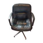 Fauteuil cuir noir pivotant sedinternational