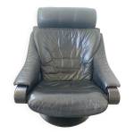 Fauteuil cuir noir scandinave Fauteuil cuir noir scandinave