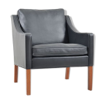 Fauteuil en cuir rembourrée de børge mogensen modèle 2207 Fauteuil en cuir rembourrée de børge mogensen modèle 2207