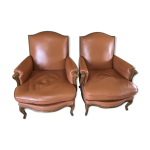 Fauteuils cuir style louis vx