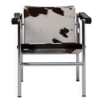Fauteuil en cuir de vachette lc1 de le corbusier par cassina