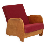 Fauteuil dépliant daybed art déco europe de l'est convertible 1960 Fauteuil dépliant daybed art déco europe de l'est convertible 1960