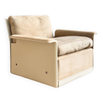 Fauteuil design 620 en cuir suédé beige par dieter rams, vits?, mid - century Fauteuil design 620 en cuir suédé beige par dieter rams, vits?, mid - century