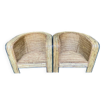 Fauteuil design rotin / osier / fer forgé Fauteuil design rotin / osier / fer forgé