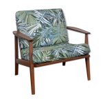 Fauteuil design scandinave rtro motif jungle