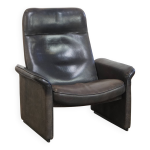 Fauteuil design vintage en cuir par de sede, modle ds50
