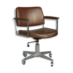 Fauteuil de direction en cuir 1960 bon tat
