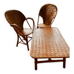Fauteuils dit corbusier et sa table basse Fauteuils dit corbusier et sa table basse