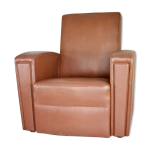 Fauteuil dit par airborne, simili cuir, france, circa 1950
