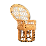 Fauteuil emmanuelle en rotin miniature