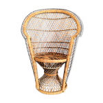 Fauteuil emmanuelle en rotin de poupe 48 cm