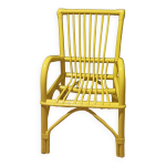 Fauteuil enfant en rotin jaune Fauteuil enfant en rotin jaune