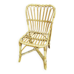 Fauteuil enfant en rotin vintage
