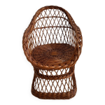 Fauteuil enfant en rotin vintage
