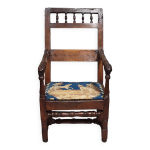 Fauteuil poque louis xiii en bois massif