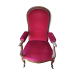 Fauteuil d'poque avec son repose pieds assorti