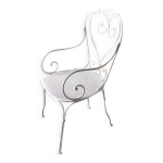 Fauteuil fer forg blanc ajour