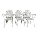 Fauteuils en fer forgé provençal des années 60, set de 6 Fauteuils en fer forgé provençal des années 60, set de 6