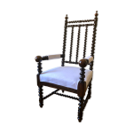 Fauteuil  haut dossier de style louis xiii