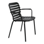 Fauteuil de jardin en aluminium noir