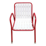 Fauteuil de jardin enfant en métal rouge Fauteuil de jardin enfant en métal rouge
