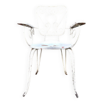 Fauteuil de jardin en fonte de fer blanche n°1 Fauteuil de jardin en fonte de fer blanche n°1