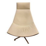 Fauteuil kastel model kayak en cuir blanc modern italy