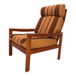 Fauteuil komfort en teck par arne wahl iversen, 1960